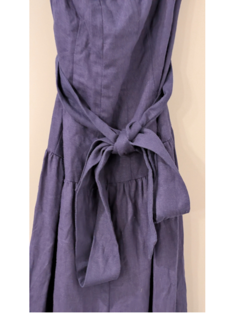 NWT Donna Karan New York Ink Blue Halter Tiered Maxi Dress Size 6 - Picture 11 of 14